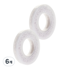 아쿠아듀오 샤워기 헤드 SF-815 & 815VA & 915VB & 850 전용 2차 헤드 염소 리필 필터, 6개