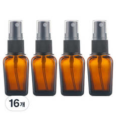 宣東商社 遮光玻璃噴霧瓶 20ml, 16個, 棕色