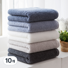 Moohan Towel 韓國製造 優質飯店毛巾 200g 40支 精梳棉, 混合顏色, 10個