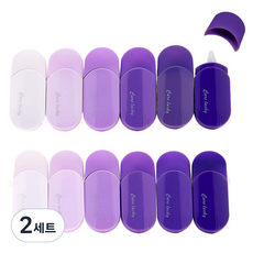 DADA 紫色漸層修正帶 6種 x 2p 套組, 4套, 混合顏色