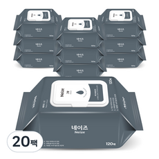 네이즈 그랑 물티슈 캡형, 50g, 120매, 20개