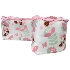 Disney 迪士尼 米妮系列 純棉嬰兒床護圈/嬰兒床防撞護圍 迪士尼正版授權 台灣製, 粉色