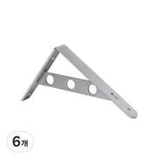 지오비즈 스텐 선반대 지지대타입 고급형, 실버, 6개