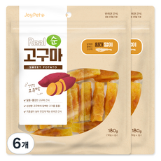 조이펫 강아지 리얼 순 건조간식, 혼합맛(고구마/황태), 180g, 6개