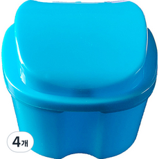 Darenina 假牙收納盒 藍色, 1入, 4個