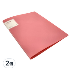 Lan CHYn 連勤牌文具 PP 莫蘭迪色系 10入資料簿 LC-10MO, 紅色, 2本