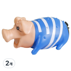 紓壓捏捏樂 藍色條紋服裝豬, 2個
