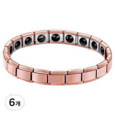 KODACHIEF 데일리 팔찌 블랙원석 핑크골드, 6개