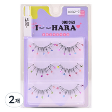 IHara Petit Up 附膠水假睫毛3對 DDT42-01, 2個, 黑色
