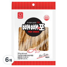 한진식품 빼빼어포 매운맛, 24g, 6개