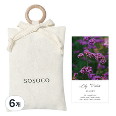 Sosoco 室內織物香氛袋 百合紫羅蘭, 30g, 6個