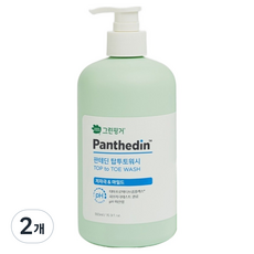 그린핑거 판테딘 더마 저자극 탑투토 올인원 워시, 2개, 500ml