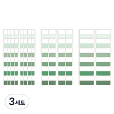 YB COMPANY 膠帶索引貼紙 420p 套組 綠色, 3套