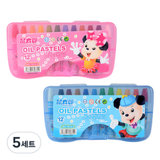 Bluemato Mouth Boy蠟筆塑膠盒 2入, 12色, 5套