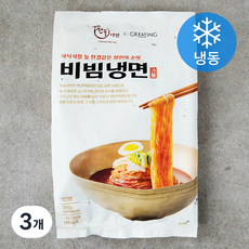 한솔냉면 그리팅 비빔냉면 1인분 (냉동), 385g, 3개