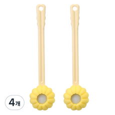 언헤브 스펀지 샤워 바디 브러쉬, 옐로우, 1개입, 4개