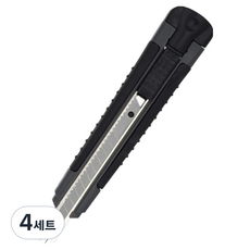 Peace Korea 高級美工刀 小 + 美工刀片 140.7 x 25.7 x 16.2 mm 2入組, 黑色(美工刀), 4套