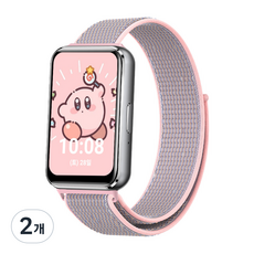 NUART Galaxy Fit 3 尼龍運動錶環錶帶, 粉紅色