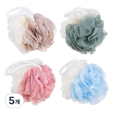 코멧 홈 파스텔 샤워볼 4종 세트, 5개, 1개입, 혼합색상