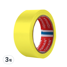 iQIHAN Dada 高黏度強力布膠帶 45mm x 50m, 黃色, 3個