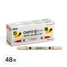 JAVAPEN OHP水性簽字筆 MF, 紅色, 48個