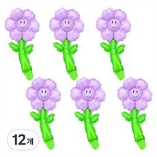 Party09 雛菊長柄氣球, 薰衣草紫, 12個