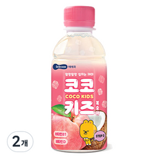 베베쿡 코코키즈 복숭아, 220ml, 2개