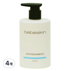 bebeskin 嬰幼兒用純素沐浴洗髮露, 4個, 330ml