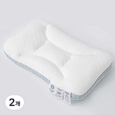 甜蜜商店 舒適好眠頸椎枕, 2個, 藍色