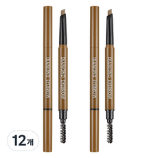 리르 다이아몬드 아이브로우 0.35g, 03 내추럴 브라운, 12개