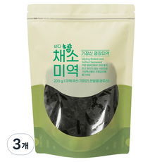 이미지 석하 바다채소미역 기장산 염장미역, 200g, 3개
