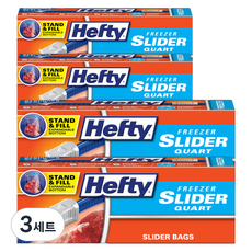 헤프티 슬라이더 냉동 지퍼백 중형 15p x 2개 + 대형 10p x 2개 세트, 혼합, 3세트