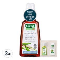 라우쉬 윌로우바크 트리트먼트 샴푸 200ml + 스위스 허벌 케어 샴푸 27.5ml + 컨디셔너 27.5ml, 3개