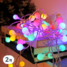 앵두 줄 전구 줄조명 LED 전구 100구 + 리모컨, 멀티, 2개