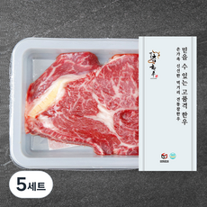 전통참한우 1등급 등심 스테이크용 300g + 소스 30g + 생와사비 3g + 허브솔트 3g (냉장), 5세트