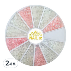 Nail Room 美甲水鑽飾品組, 006 珍珠粉混搭水鑽, 2套