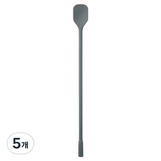 이지실리 실리콘 다용도 사각 머들러 요거트 롱스푼, 딥그레이, 5개 딥그레이, 5개