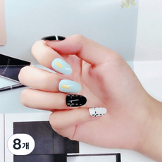 E-CO 塔羅點線指甲貼 Q920, 混合顏色, 8個