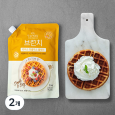 오늘의일상 브런치 라이스 와플믹스 플레인, 1kg, 1개입, 2개