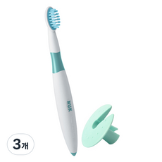 Nook Starter 嬰兒牙刷, 薄荷, 3個, 1入