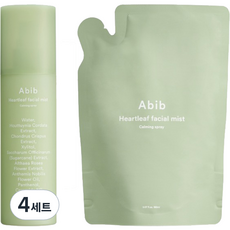 아비브 어성초 페이셜 미스트 카밍 스프레이 150ml + 리필 150ml 세트, 4세트
