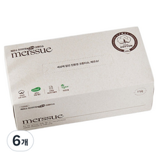 메르슈 유아용 프리미엄 코튼티슈, 6개, 80매