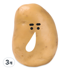 핫티몰 실사 프린팅 과일 채소 투명 아크릴 스마트톡, 감자, 3개