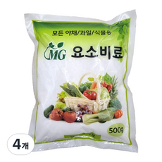모든 식물용 알갱이형 요소비료, 4개, 500g
