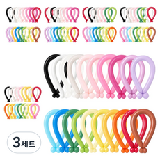 피앤비유니티 요술풍선 100입 세트, 01 스탠다드 혼합20색, 3세트