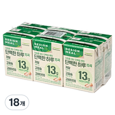 디자인밀 풀무원 단백한하루 15곡 저당, 180ml, 18개
