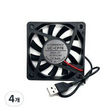 Ucommerce USB쿨링팬DC5V 60MM, UC-CP78, 4개
