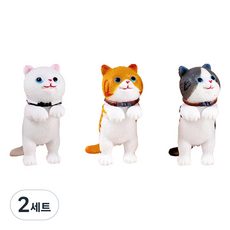 월드크린 애교 부리는 고양이 피규어 B타입 세트