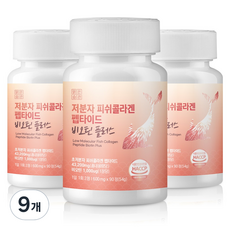 저분자 피쉬콜라겐 펩타이드 비오틴 플러스 맑은습관, 9개, 90정