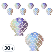 Kelbon特別圖案胸貼 白色 銀色貝殼, 30個